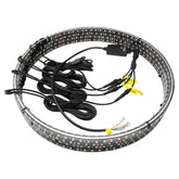 4pc 17.5'' RGB Double Row LED Wheel Lights For Car Truck Bluetooth